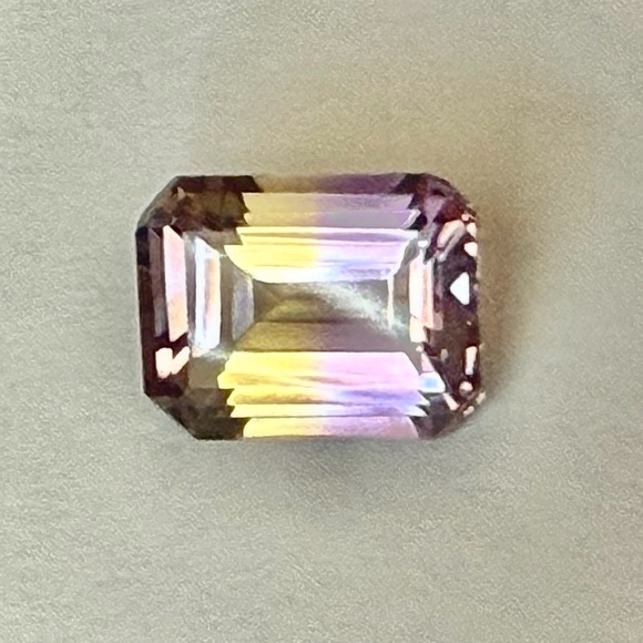 Ametrine Jewelry - Natural Bolivian Ametrine 2.125 ct Emerald Cut Purple & Gold BiColor Gemstone
